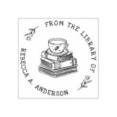 Koffie & Boeken Boho Persoonlijke Bibliotheek Ex L Rubberstempel (Afrduk)