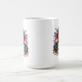 Koffie, boeken en bloemen koffiemok (Center)