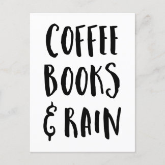 Koffie-, boeken- en raceprijsopgave briefkaart