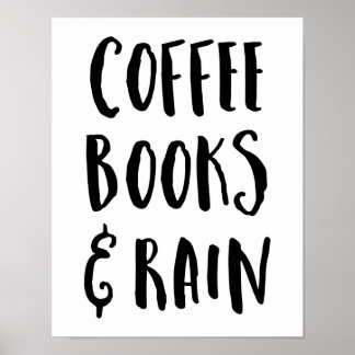 Koffie-, boeken- en raceprijsopgave poster