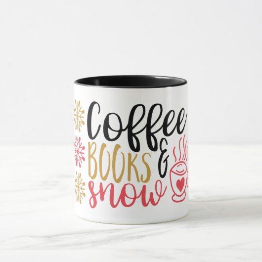 Koffie, boeken en sneeuwMok Mok (Midden)