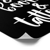 Koffie, boeken en Tattoos Poster (Hoek)