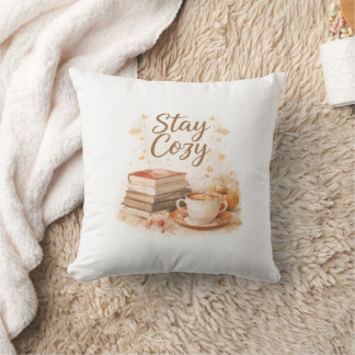 Koffie & Boeken Esthetiek | Blijf Cozy Worpkussen Kussen