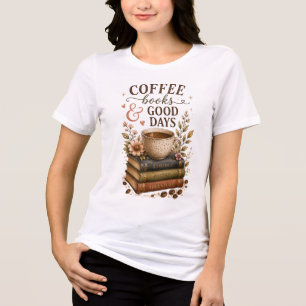 Koffie Boeken Goede Dagen Tri-Blend Shirt