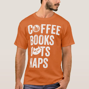 Koffie Boeken Katten Slaapjes T-shirt