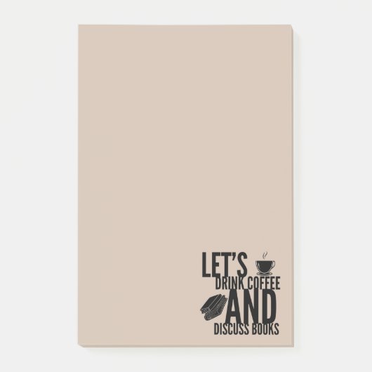 Koffie Boeken Leesnotities Post-it® Notes (Voorkant)
