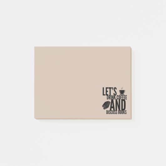 Koffie Boeken Leesnotities Post-it® Notes (Voorkant)