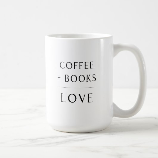 Koffie + Boeken + Liefde Mok (Rechts)