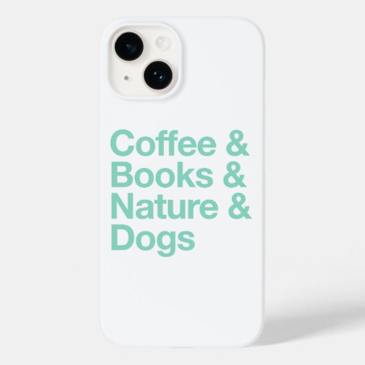 Koffie & Boeken & Natuur & Honden Telefoonhoesje ( Case-Mate iPhone Case (Achterkant)
