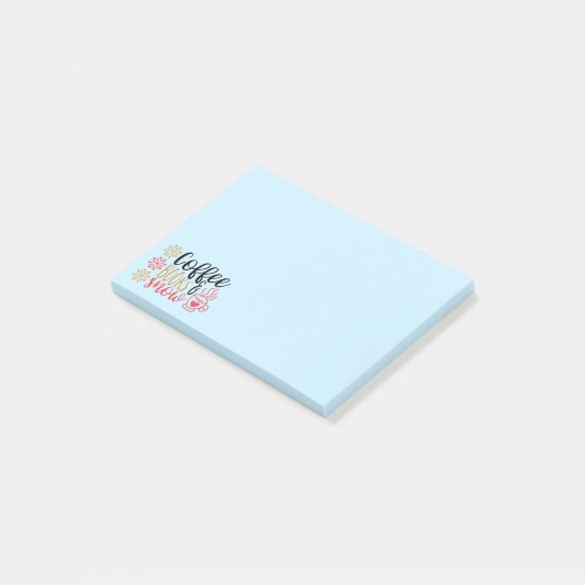 Koffie Boeken Sneeuw Post-it® Notes (Schuin)