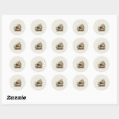 Koffie Boeken Stapel Sticker (Vel)