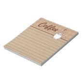 Koffie-boodschappenlijst keukengerei Notitieblok c (Linkerzijde)