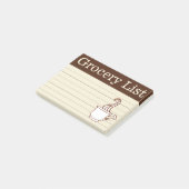 Koffie Boodschappenlijst Post It Notes Cadeau (Schuin)