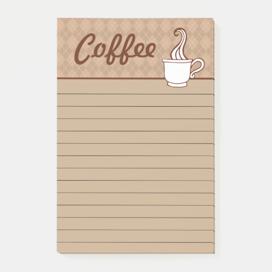 Koffie boodschappenlijstje Cadeau Post-it® Notes (Voorkant)