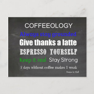 Koffie Bord Coffeeology Briefkaart