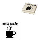 KOFFIE BREAK CUP RUBBER STAMP RUBBERSTEMPEL (Gestempeld)