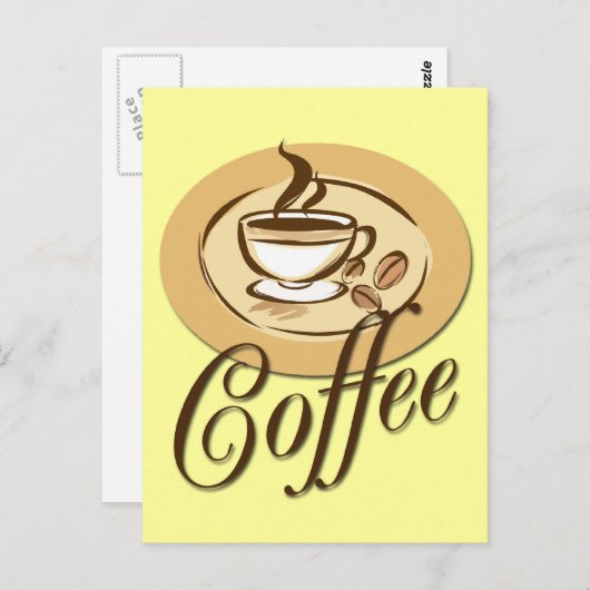 KOFFIE BRIEFKAART (Voorkant / Achterkant)