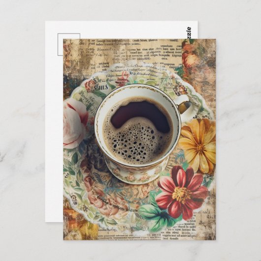 Koffie Briefkaart (Voorkant / Achterkant)