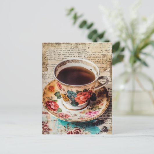 Koffie Briefkaart (Staand voorkant)