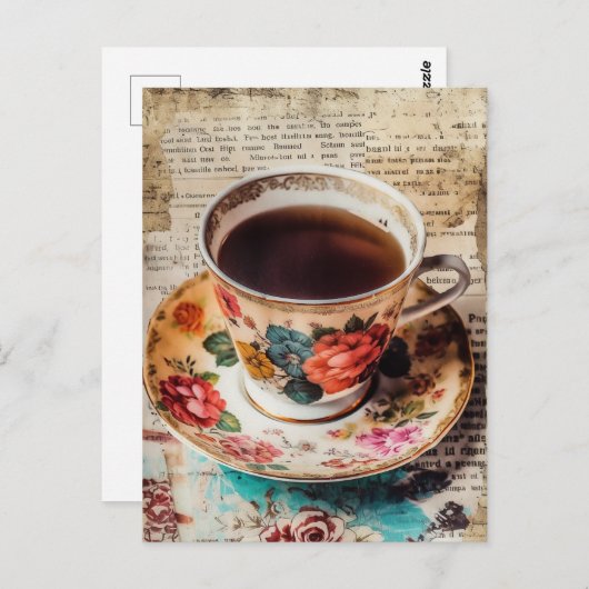 Koffie Briefkaart (Voorkant / Achterkant)