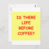 koffie briefkaart (Voorkant / Achterkant)