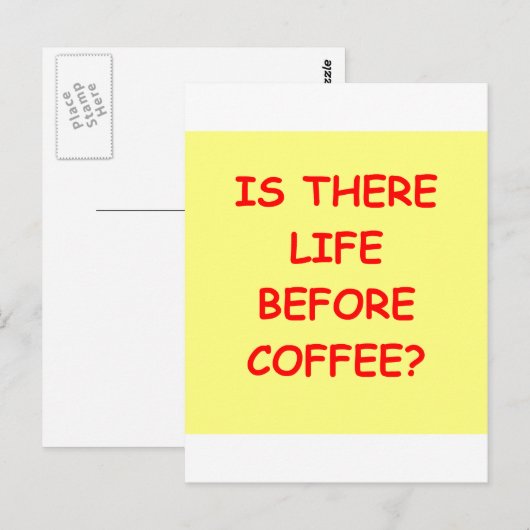 koffie briefkaart (Voorkant / Achterkant)