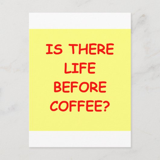 koffie briefkaart (Voorkant)