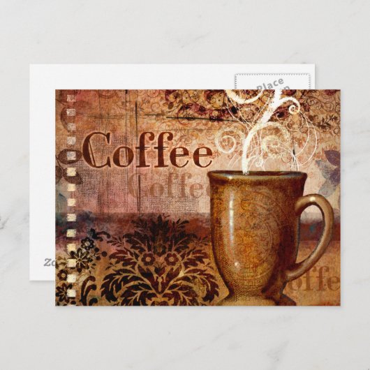 Koffie Briefkaart (Voorkant / Achterkant)