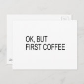 koffie briefkaart (Voorkant / Achterkant)