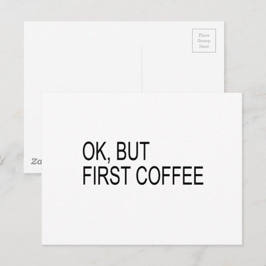 koffie briefkaart (Voorkant / Achterkant)