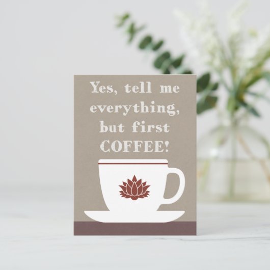 Koffie Briefkaart (Staand voorkant)