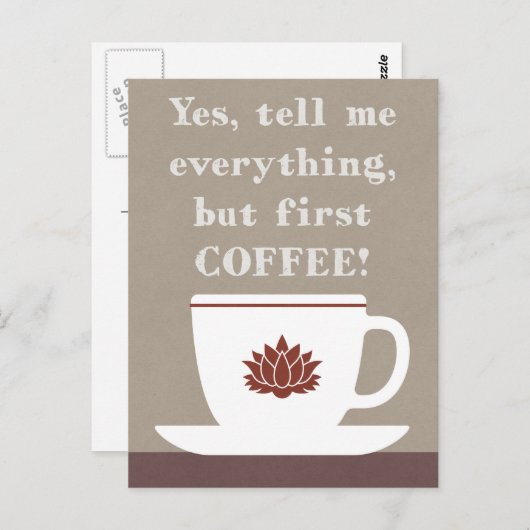 Koffie Briefkaart (Voorkant / Achterkant)