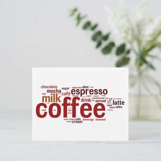 Koffie Briefkaart (Staand voorkant)