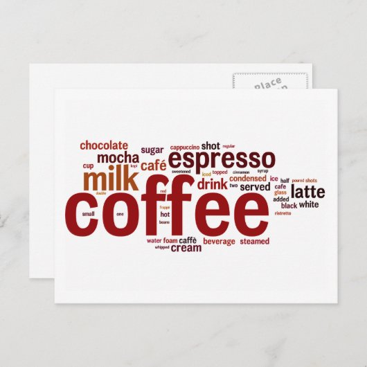 Koffie Briefkaart (Voorkant / Achterkant)