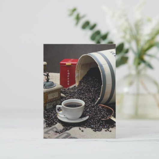 Koffie Briefkaart (Staand voorkant)