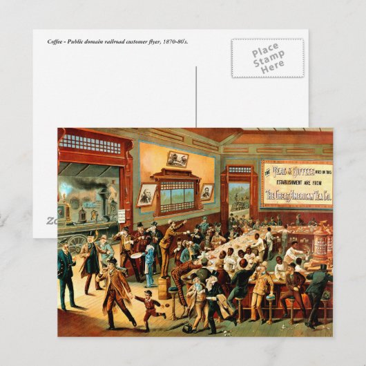 Koffie - briefkaart (Voorkant / Achterkant)