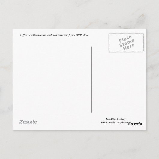 Koffie - briefkaart (Achterkant)