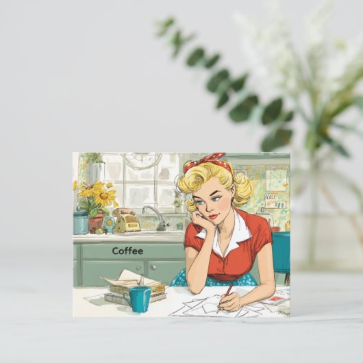 Koffie Briefkaart (Staand voorkant)