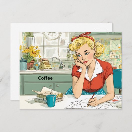 Koffie Briefkaart (Voorkant / Achterkant)