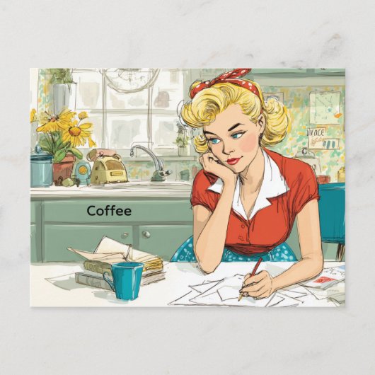 Koffie Briefkaart (Voorkant)