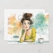 Koffie-Briefkaart Briefkaart (Voorkant / Achterkant)