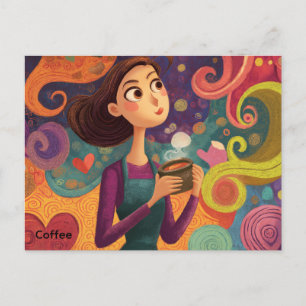 Koffie-Briefkaart Briefkaart