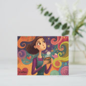 Koffie-Briefkaart Briefkaart (Staand voorkant)