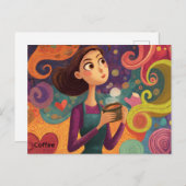 Koffie-Briefkaart Briefkaart (Voorkant / Achterkant)