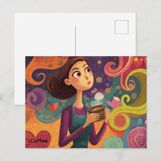 Koffie-Briefkaart Briefkaart (Voorkant / Achterkant)