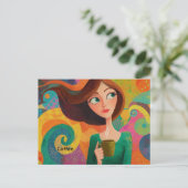 Koffie-Briefkaart Briefkaart (Staand voorkant)