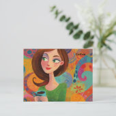 Koffie-Briefkaart Briefkaart (Staand voorkant)
