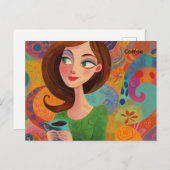 Koffie-Briefkaart Briefkaart (Voorkant / Achterkant)