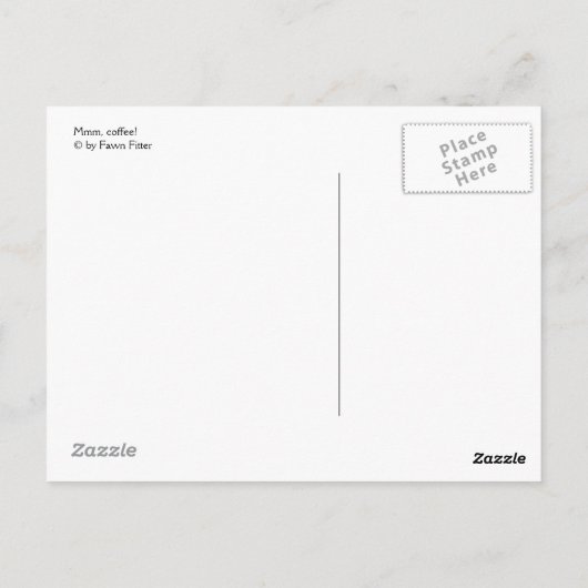 Koffie! -briefkaart briefkaart (Achterkant)