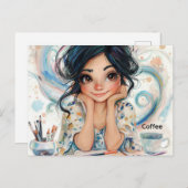 Koffie-Briefkaart Briefkaart (Voorkant / Achterkant)